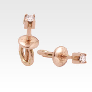 Серьги-гвоздики из золота с бриллиантами Арт0102055