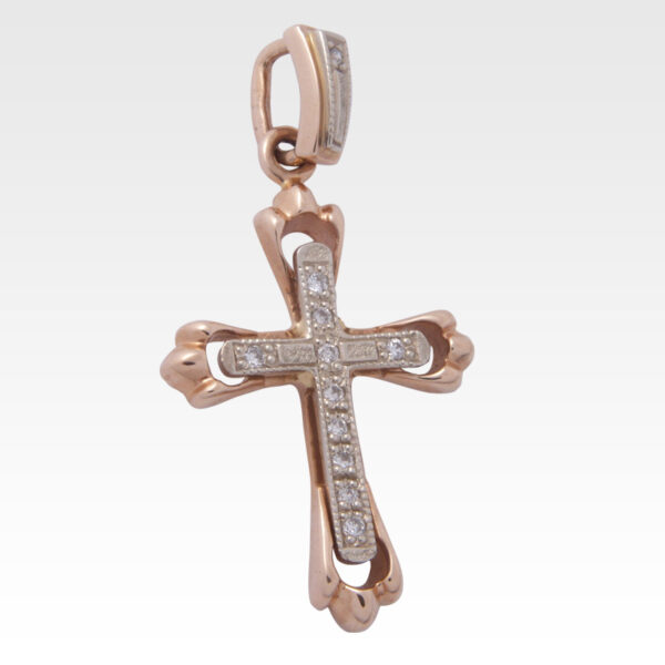 Подвеска-крест из золота с бриллиантами Арт0103018