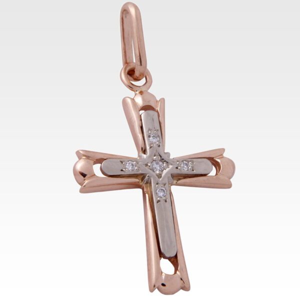 Подвеска-крест из золота с бриллиантами Арт0103019