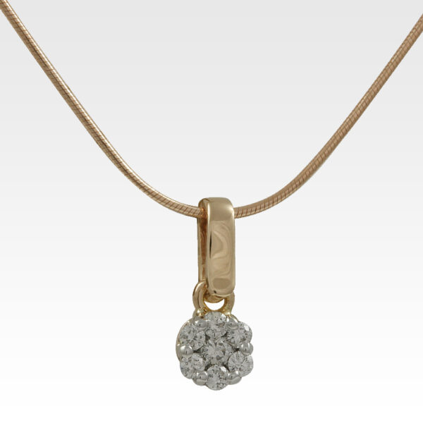 Кулон из золота с бриллиантами с цепочкой Арт0117042